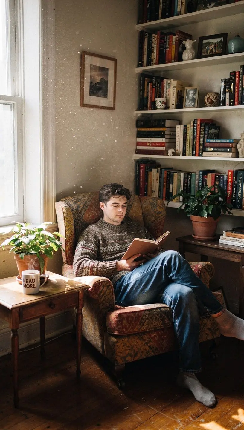 Sypialnia w małym apartamencie z przestronną szafą i naturalnym światłem.