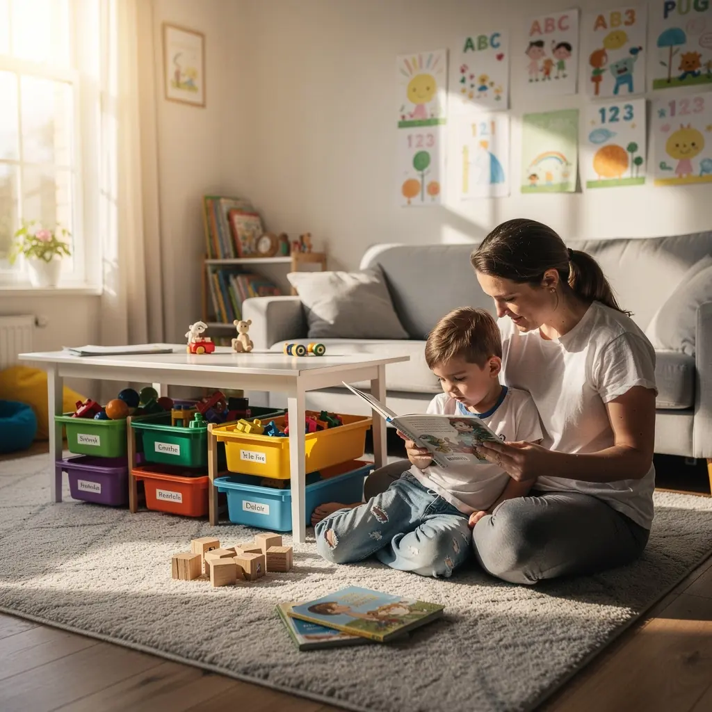 Strefa wypoczynkowa na balkonie z roślinami, wygodnymi siedziskami i nastrojowym oświetleniem.