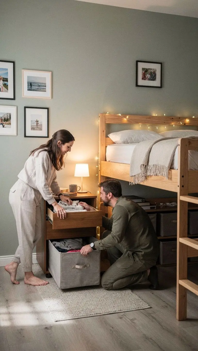 Przykład przemyślanej organizacji szafy z oświetleniem wewnętrznym, maksymalizującym przestrzeń do przechowywania.