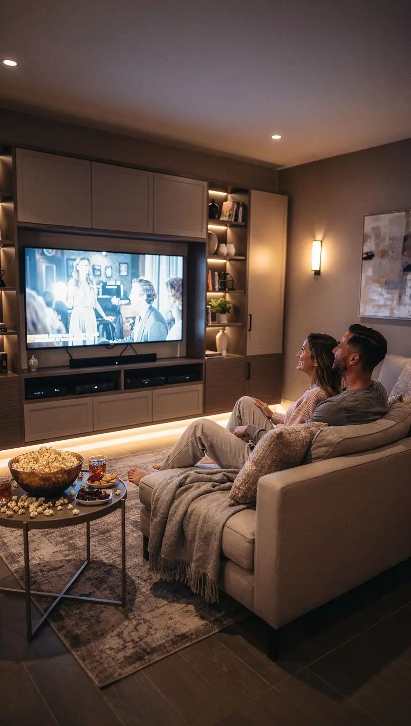 Nowoczesna kuchnia w małym mieszkaniu z inteligentnymi rozwiązaniami do przechowywania.